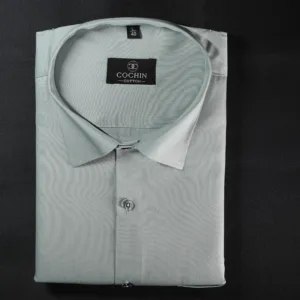 Cochin Cotton Mint Green Plain Satin Formal Shirt