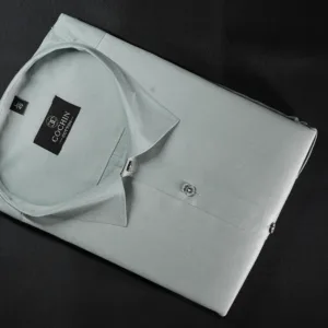 Mint Mist Cotton Plain Satin Shirt